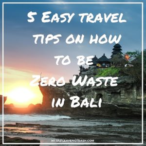 Zero Waste Tips, Bali Travel Tips